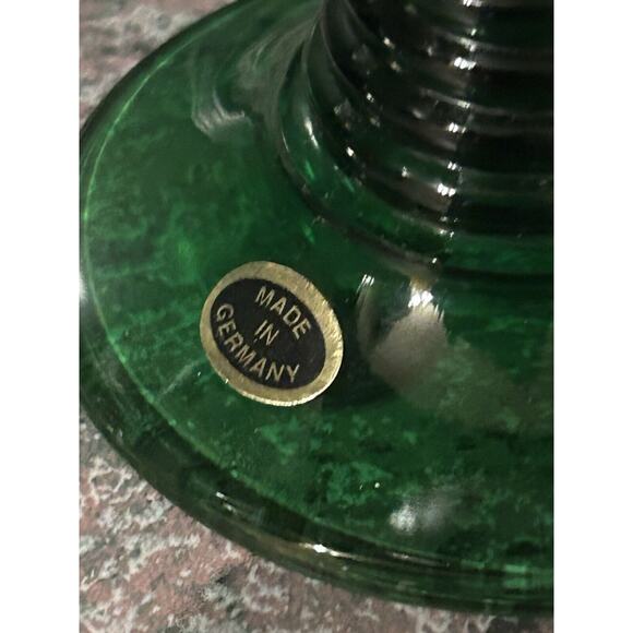 Luminarc Green Ribbed Stem Design German Roemer Goblets - Picture 3 of 9